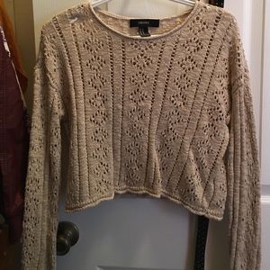 Beigh crop sweater