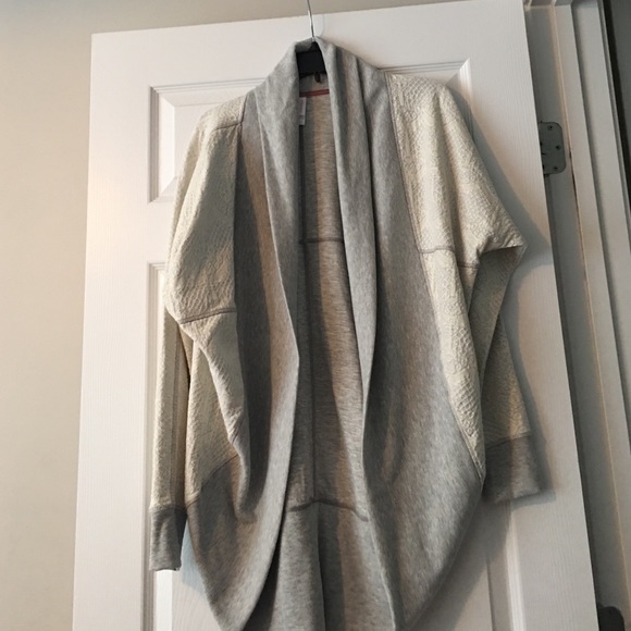 Open front cotton sweater/sweatshirt