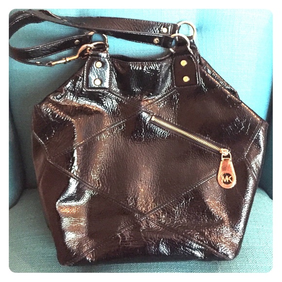 Michael Kors Black Patent Leather Purse
