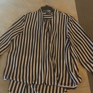 White & black blouse