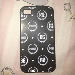 PINK Victoria's Secret Black iPhone 4/4s case