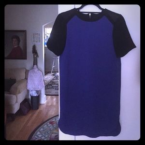 Small blue and black mini dress