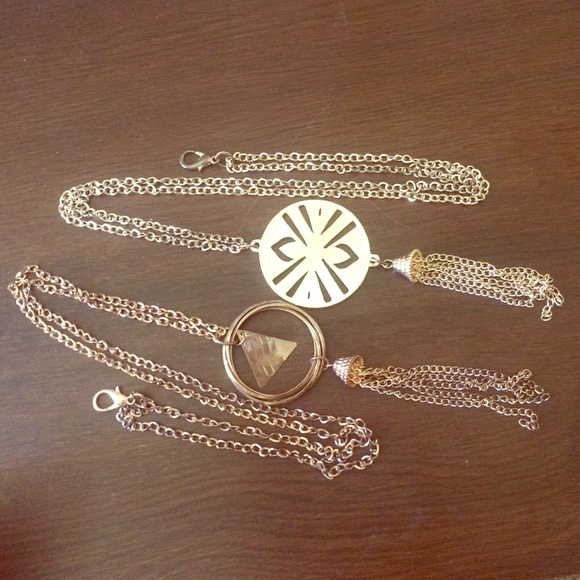 ⭐SOLD⭐ 2 long stylish necklaces