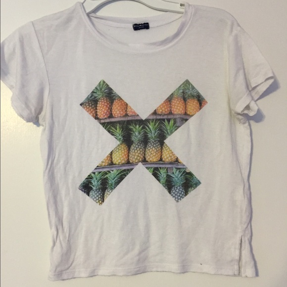 Brandy Melville Pineapple X Carolina Crop Top