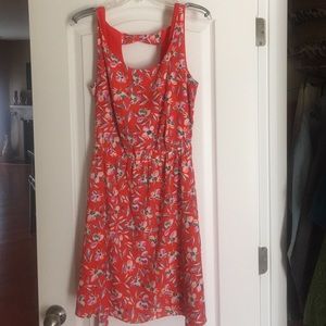 Floral orange dress