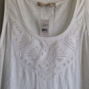 NWT Loft Sleeveless White Top