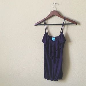 Nordstrom H.I.P. Purple Ruffle Tank