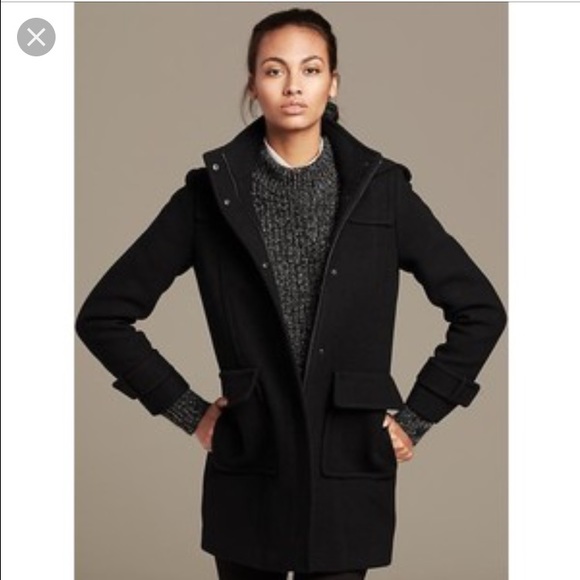 Banana Republic Black Wool Winter Coat Sz:M