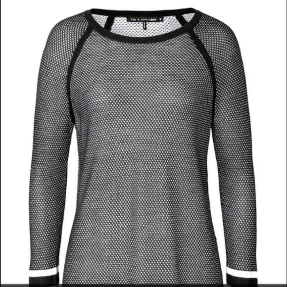 'Martini Triped' Rag & Bone Pullover Mesh Sweater