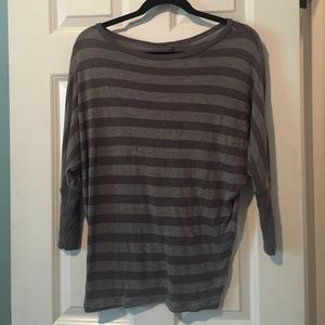 3/4 sleeve striped t shirt