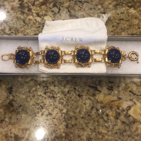 J. Crew bubble navy and gold bracelet