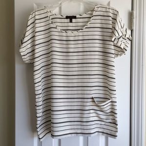 The Limited Striped Short Sleeve Top