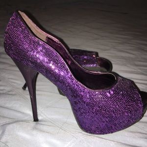 Shoes - Purple sequin platform stilettos 10w Shoes - Purple sequin platform stilettos 10w