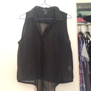 Sheer black top