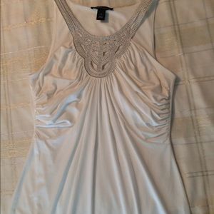 Elegant creme colored summer blouse