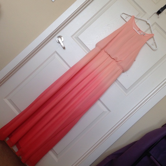 Peach/pink ombré dress