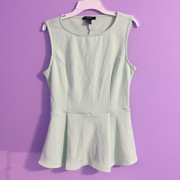Mint Green Peplum Top