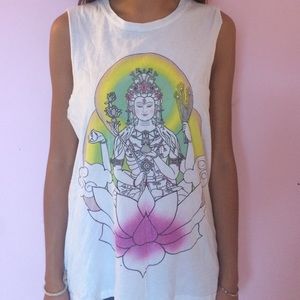 Distressed muscle tee