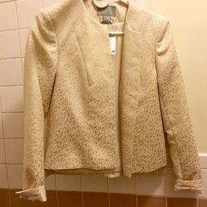 Sale! NWT H&M Open Jacket Cream and Gold