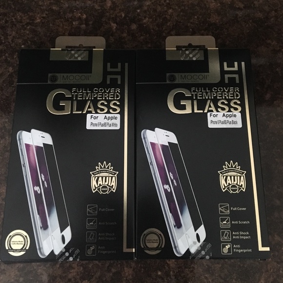 2qty black IPhone 6/6S Plus full cover screen prot