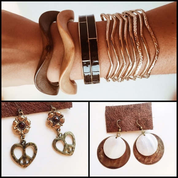 ✨Bangle stack and earrings bundle✨