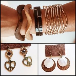 ✨Bangle stack and earrings bundle✨