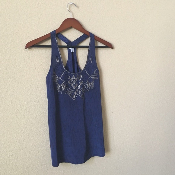 Urban Outfitters Ecote Embellished Racer Back Tank
