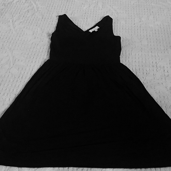 LOFT Cross Back Cutout Jersey Fit and Flare Dress
