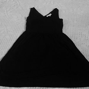 LOFT Cross Back Cutout Jersey Fit and Flare Dress