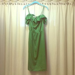 Knee length green Old Navy dress, size L, tall.