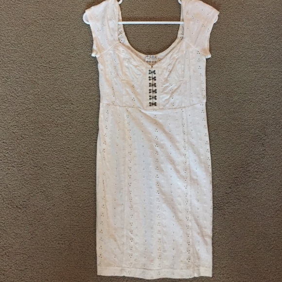 Eyelet free people fitted dress