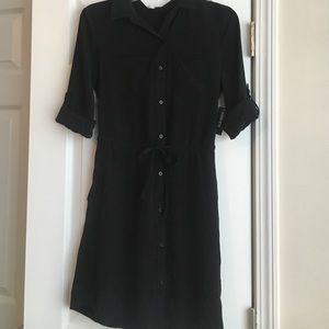 Black dress with buttons