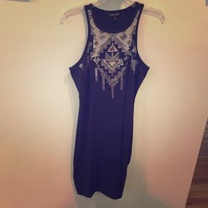 ⛔️sold⛔️ Express navy blue sequin dress