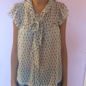 Sheer Beige Giraffe Blouse