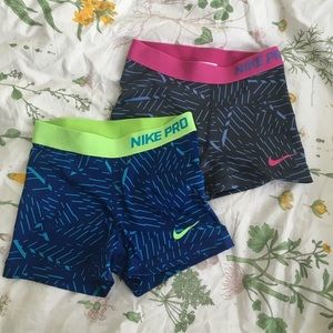 2 Nike pro shorts size Small