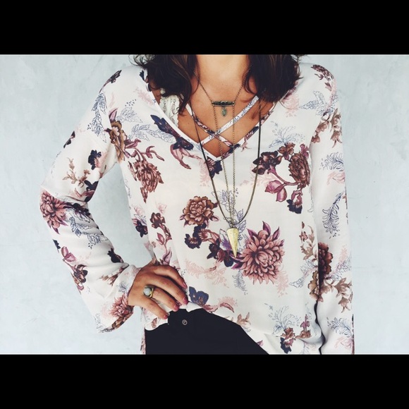 Free People Blush Floral Tunic