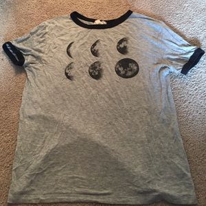 Pacsun LA hearts moon phases t-shirt