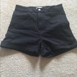 H&M Black High Waisted Shorts