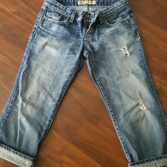 BKE DENIM STAR CAPRI