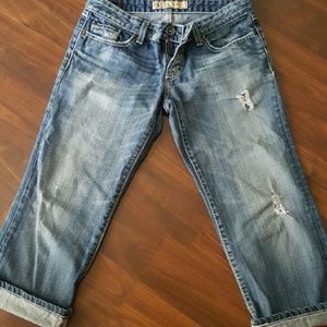 BKE DENIM STAR CAPRI