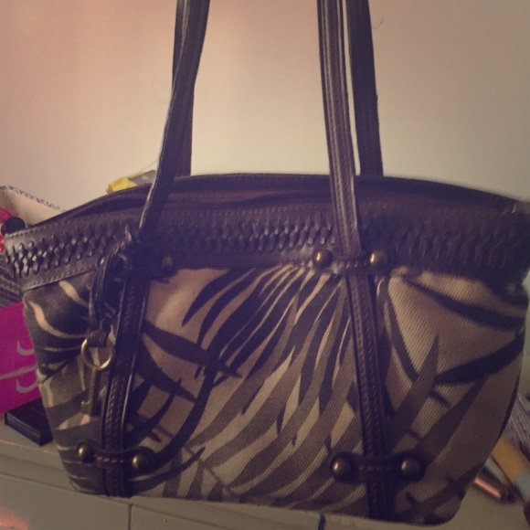 Fossil tan nature look purse