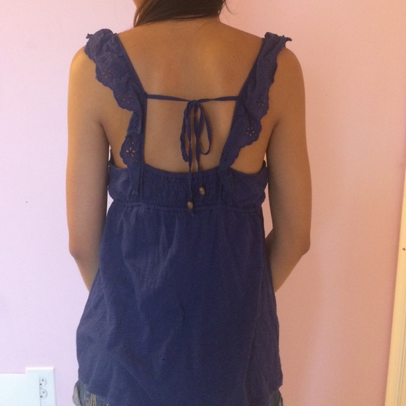 Embroidered Blue Top - Picture 2 of 4