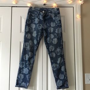 Faded Printed Boyfriend Jeans