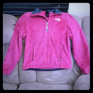 Northface pink fleece zip up