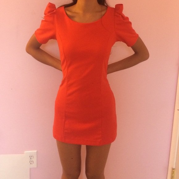Red Orange Club Dress