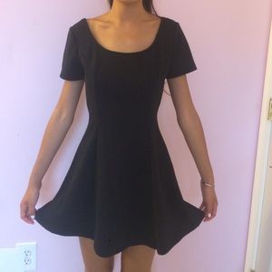 Black Skater Dress with Cut Outs