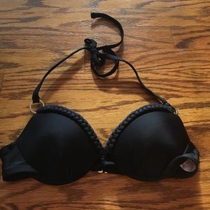 Black braided bikini top