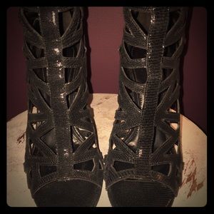 ALDO Strappy Snakeskin Stilettos