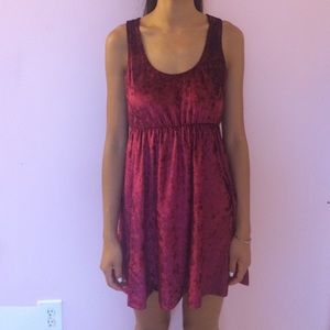 Velvet Deep Red Dress