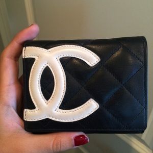 Designer inspired wallet quilted lambskin